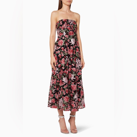 Floral textured dress - worn once for a wedding - Picture 2 of 4